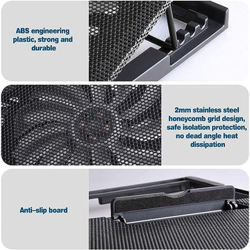 Zinq Technologies Zinq Cool Slate Dual Fan Cooling Pad for Notebook/Laptop with Dual USB Port(Black)