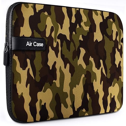 AirCase Protective Laptop Bag Sleeve 16.5 Laptop/MacBook, Wrinkle Free, Padded, Water Resistant Light Neoprene case Cover Pouch, for Men &amp; Women, Camouflage