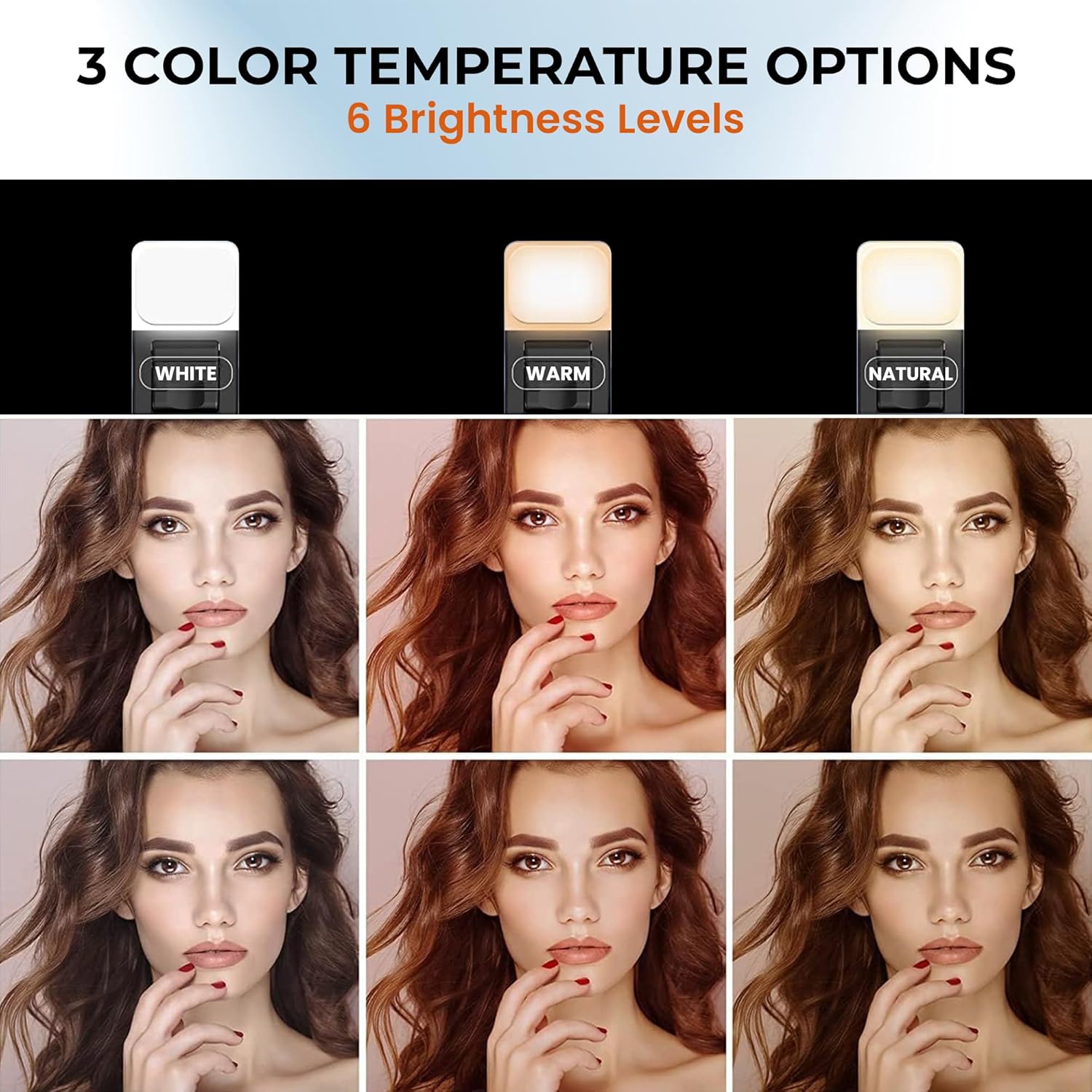 WeCool S4 Selfie Stick with Light in 6 Shades, 3 Colours & 2 Tones with Detachable Mobile Holder, Selfie Stick Extendable Upto 43 inc / 110cm, Tripod Stand...
