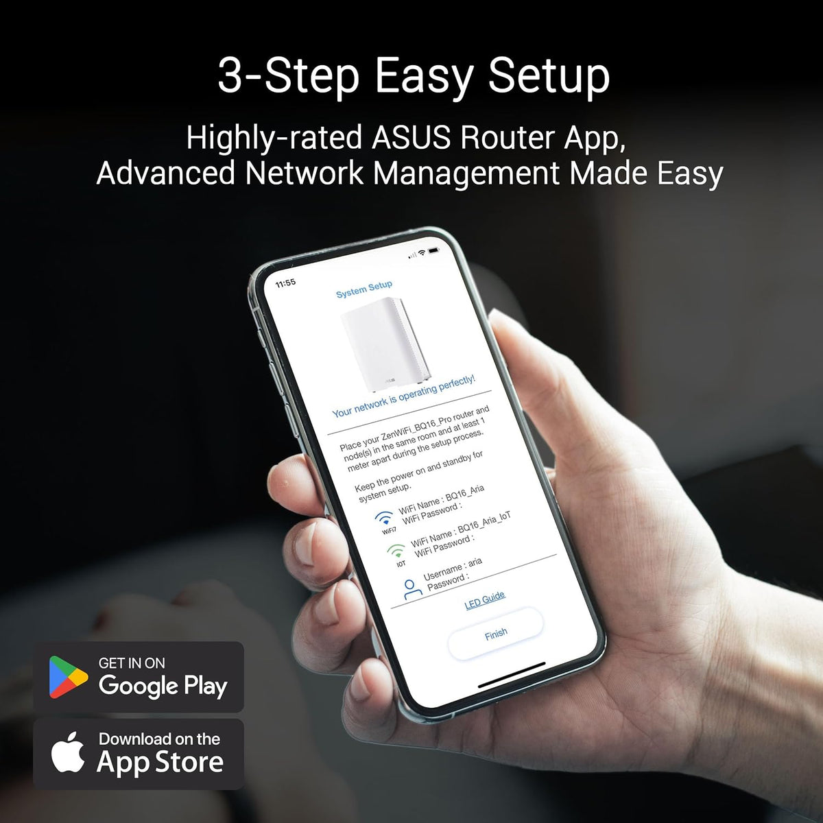 ASUS ZenWiFi BQ16 Pro WiFi 7 Router - Quad-Band, 8K sq. ft, 30Gbps (2 Pack)