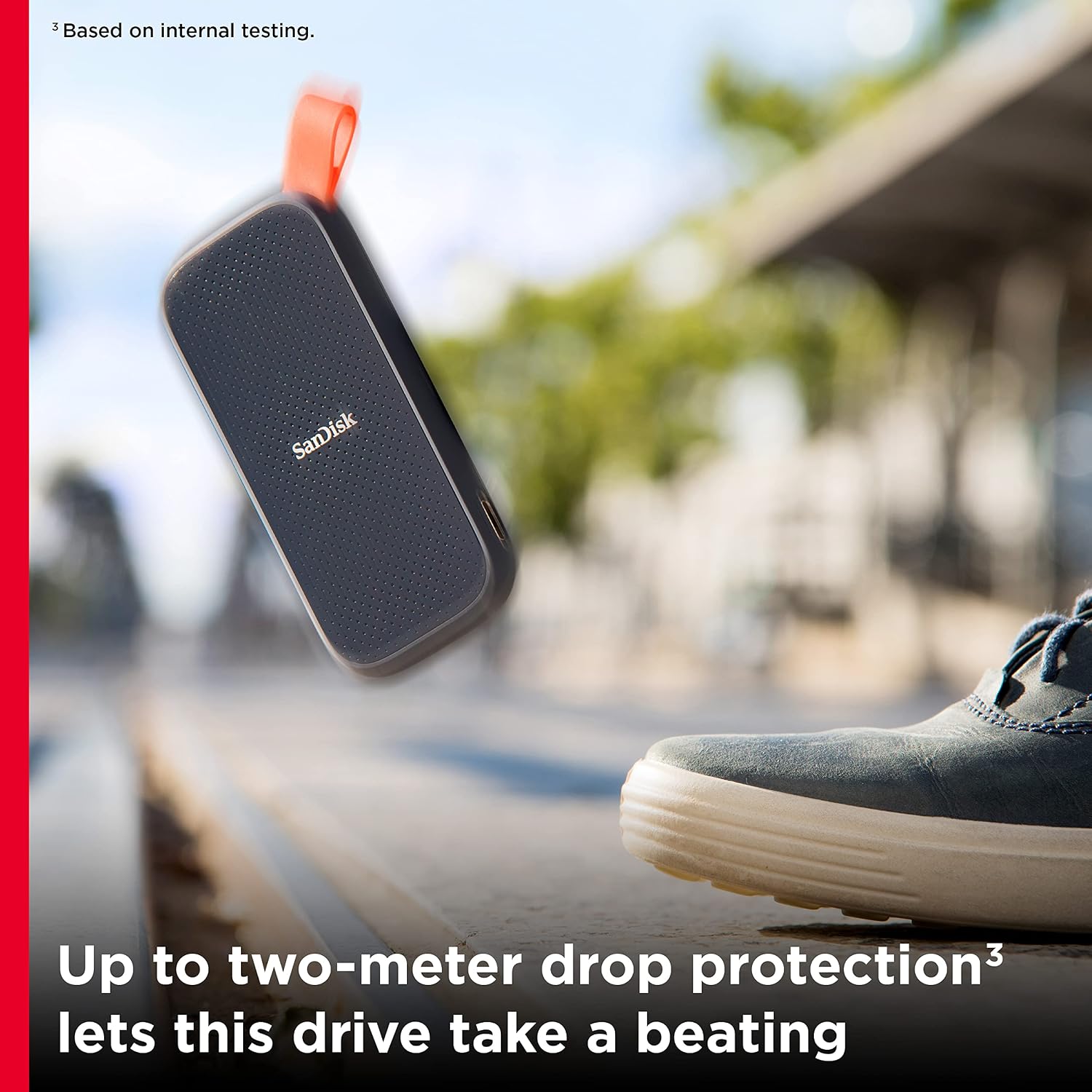 SANDISK 2TB Portable SSD, 800MB/s R, USB 3.2 Gen 2, Rugged SSD with Upto 2 Meter Drop Protection, Type-C to Type-A Cable, PC & Mac Compatible, 3 Y Warranty, External SSD (SDSSDE30-2T00-G26)