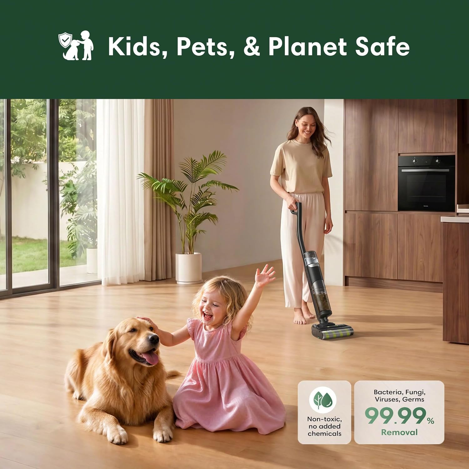 Roomba Electro 5in1 Disinfecting Hard Floor Cleaner, Vacuum, Mop & Sanitize in One Pass, Cordless, Non-Toxic, Kills Germs & Bacteria, Continuous Self-Sanitizing Roller Mop, Heated Self-Cleaning Dock