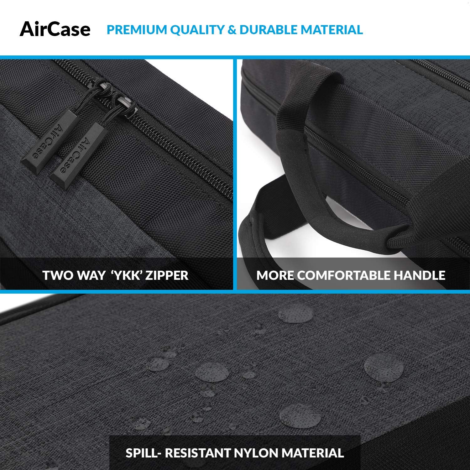 AirCase Office Sling Messenger Bag fits Upto 15.6" Laptop/MacBook, Detachable Shoulder Strap, Waterproof, Shockproof, Spacious Pockets for Office/Travel