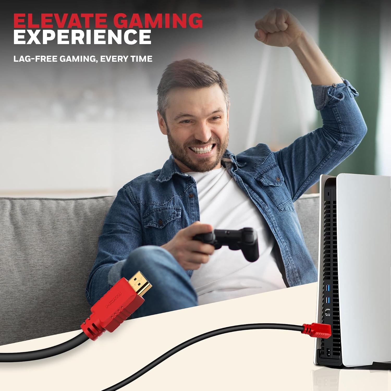 Honeywell HDMI 1.4 Cable with Ethernet (32.8ft/10M) High Speed HDMI Cable 10.2GBPS | Supports 3D /4Kx2K Ultra High Definition | 3D Home Theatre | 3D Gaming | Black