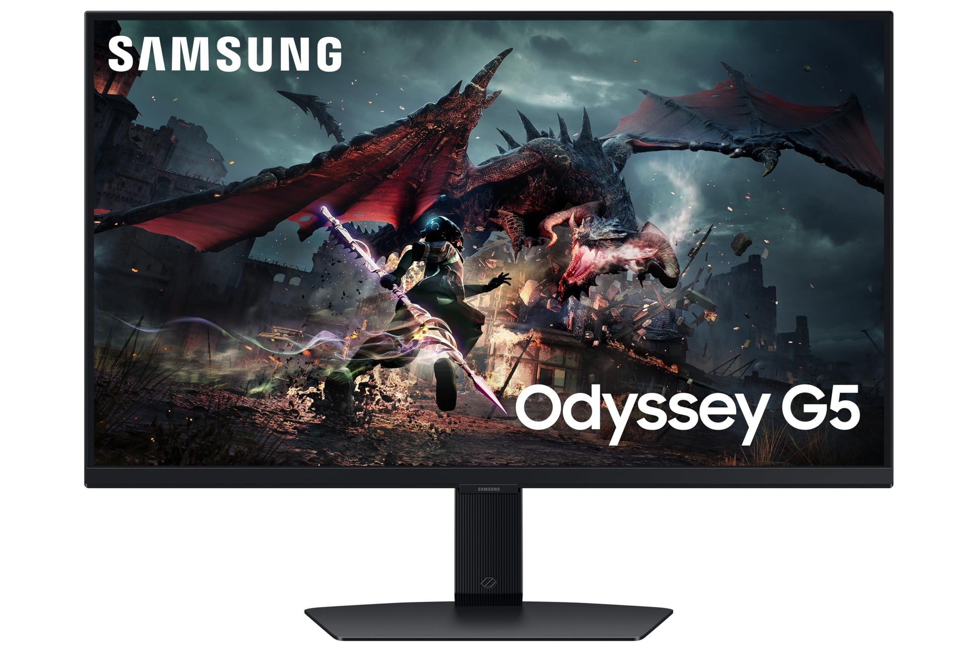Samsung 27" (68.5cm) Odyssey G5 Fast IPS 2K Gaming Monitor|QHD 2560 x 1440|180 Hz|1ms|350nits|HDR 400|AMD FreeSync|Ports-DP,HDMI,Headphone|Height-Tilt-Pivot Adjustable Stand|LS27DG502EWXXL|Black