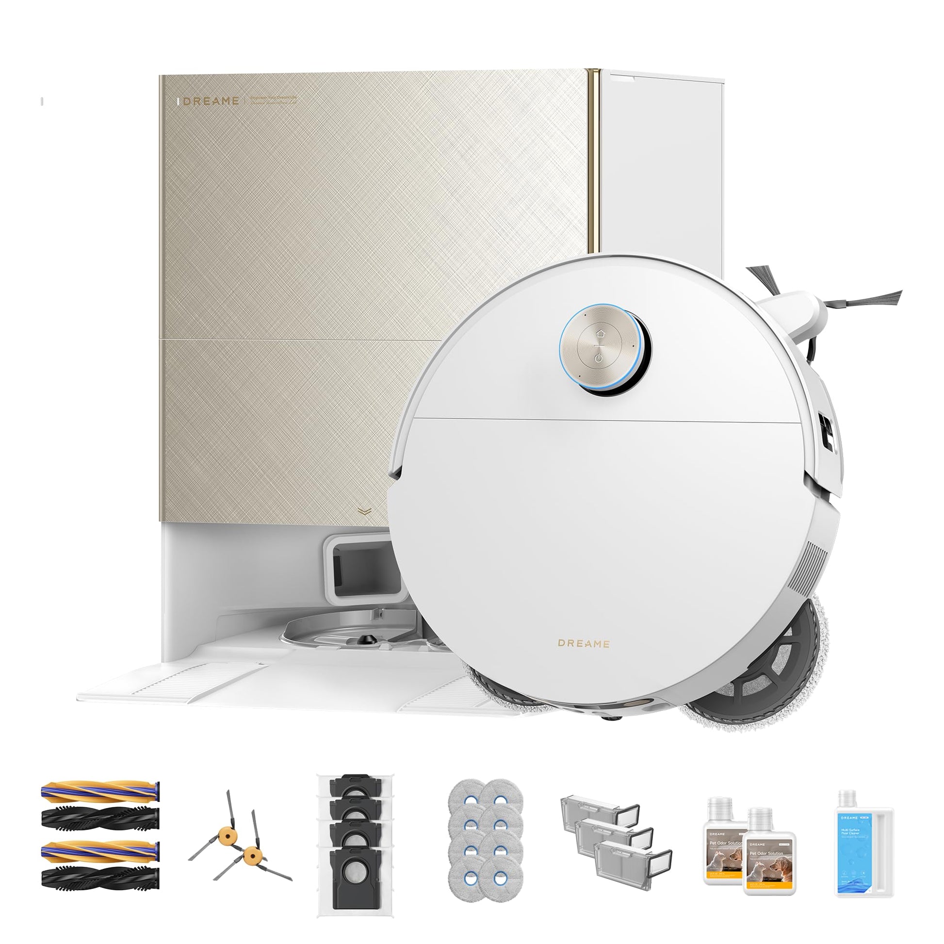 dreame X60 Max Ultra Complete Robot Vacuum and Mop, Dual Al Cameras | 3.47in(8.8cm) Obstacle Crossing for Carpet, 35,000Pa Suction, Ultra-Thin Design for Low Spaces Cleaning