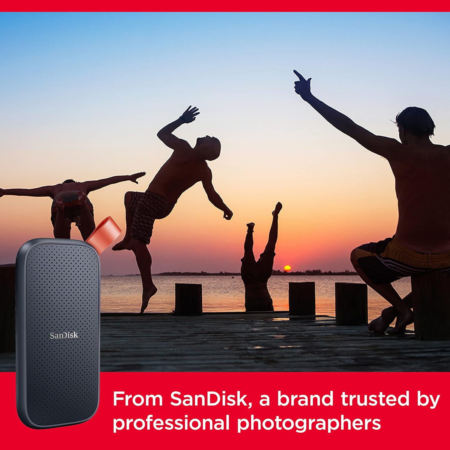 SANDISK 2TB Portable SSD, 800MB/s R, USB 3.2 Gen 2, Rugged SSD with Upto 2 Meter Drop Protection, Type-C to Type-A Cable, PC & Mac Compatible, 3 Y Warranty, External SSD (SDSSDE30-2T00-G26)