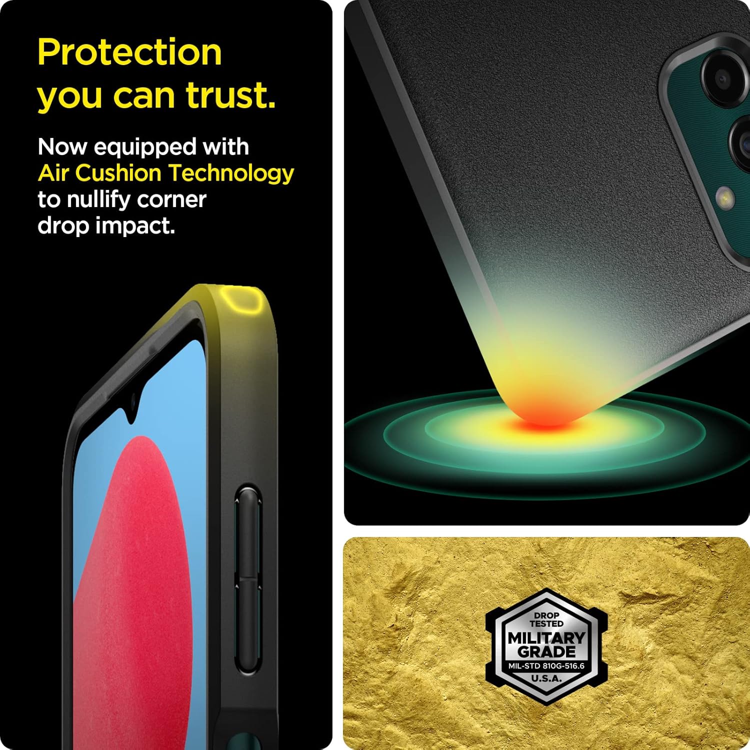 Spigen Essential Sand Blast for Samsung Galaxy M13(in) Case, Galaxy M13(in) Back Cover (2022) - TPU｜Matte Black