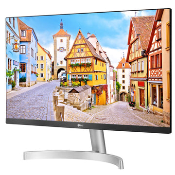 LG 24-inch (60.96 cm), Full HD IPS (1920 x 1080) Monitor, Inbuilt Speaker, HDMI x 2, VGA Port, 75 Hz Refresh Rate, AMD Freesync, 3 Side Borderless Slim Design - 24ML600S-W-White
