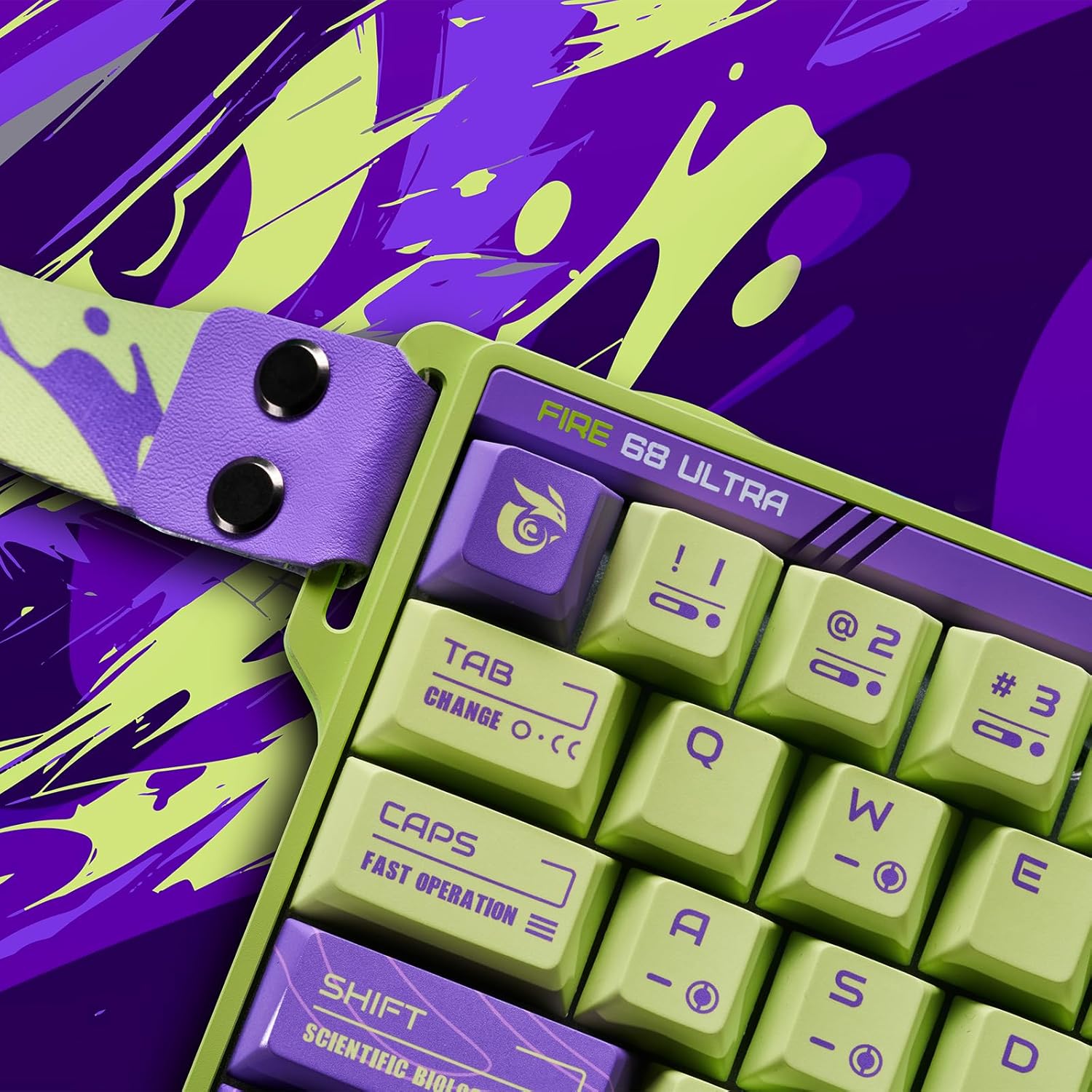 Hyekit FGG MADLIONS Fire68 Ultra Limited 65% Aluminum CNC Magnetic Switch Gaming Keyboard with Adjustable Actuation, 8K Hz Polling Rate, Magnetic Jade Pro, Rapid Trigger Wired Hall Effect RGB Keyboard