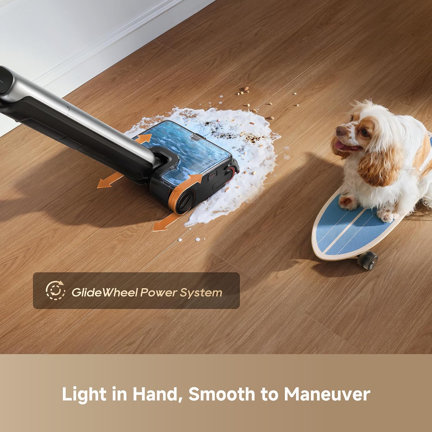 DREAME Aero Ultra Steam Vacuum Mop, 392℉ Steam, 194℉ Hot Water, FoamWash | Wet Dry Vacuum with 30kPa Suction, 3.88in Slim Floor Washer, Auto Self-Clean, Tangle-Free, GlideWheel Assist, LED Headlight