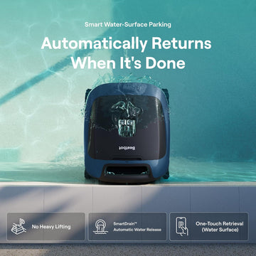 Beatbot Sora 30 Pool Vacuum, Floor & Wall & Waterline & Platform Cleaning, 6800GPH Power, Smart Parking, 300Min Runtime, 5L Capacity, for Above & In-Ground Pools 3229 sq.ft, Deep Blue