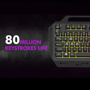 Wings Grind100 Gaming Keyboard with Metallic casing 19 Anti-ghosting Key and Changeable Backlight (Black)