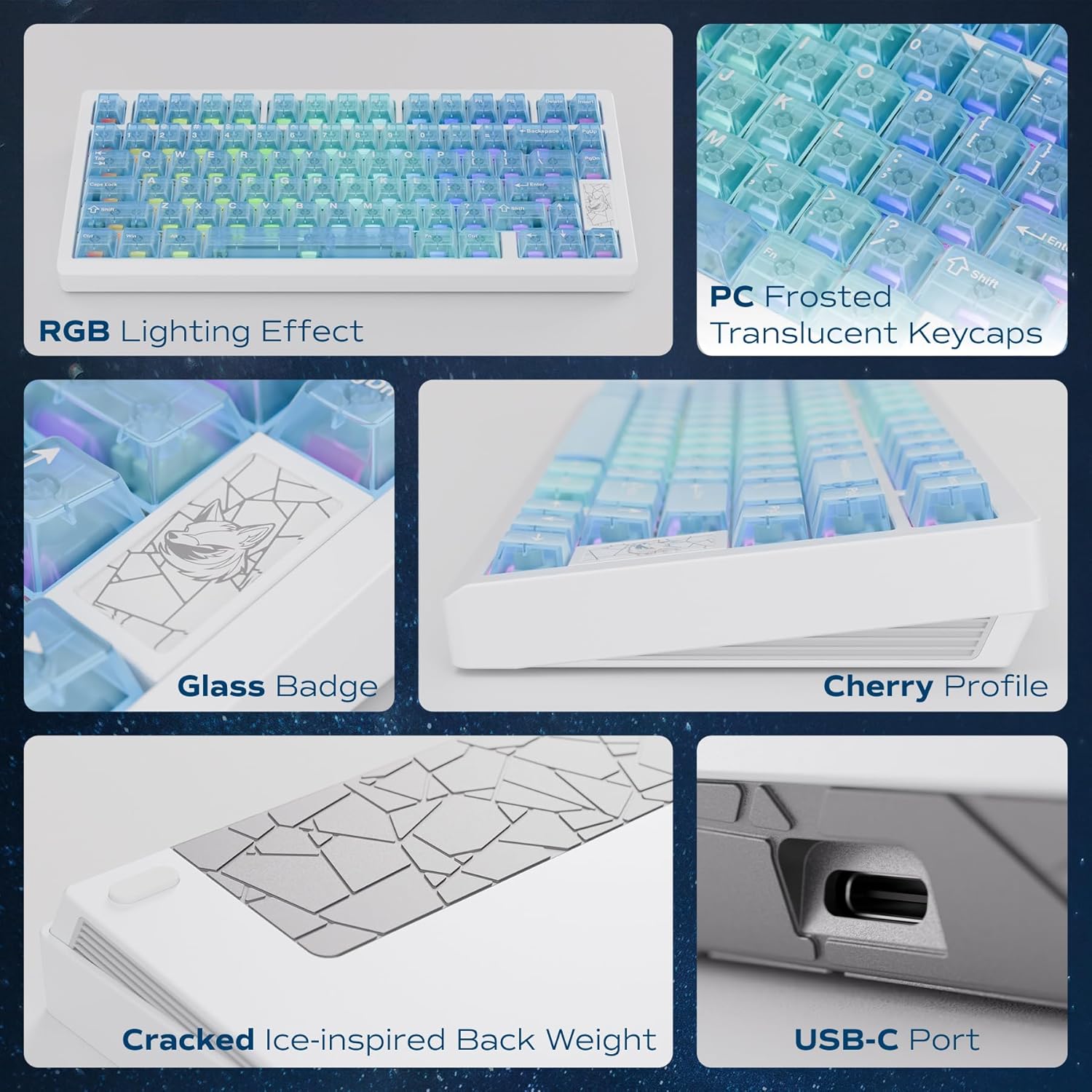 Mechanical Keyboard, Chilkey Slice75 HE Gaming Keyboard Wired, 75% Hall Effect Magnetic Aluminum Keyboard with WS Flux HE Clacky Switch, Rapid Trigger, 8K Polling, Per-Key RGB Custom, PC/Mac Support