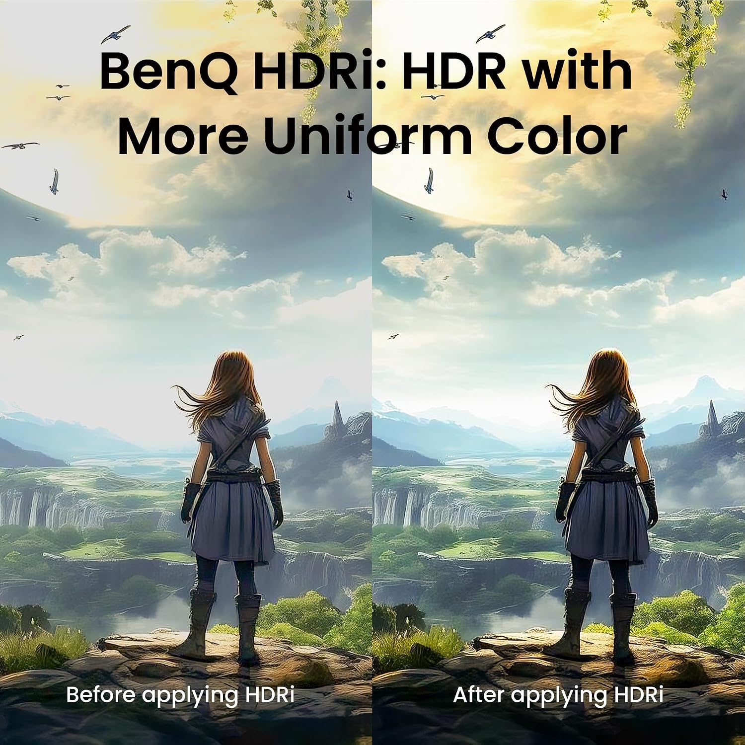 BenQ EW270Q 27" (68.58 cm) 2K QHD 200Hz IPS Gaming Monitor | HDRi|1200:1 Contrast|90% P3 Gamut|350 nits|Built-in-Speakers(5W X2)|AMD FreeSync Premium|USB-C (65 W), HDMI|Game Color Mode(White)