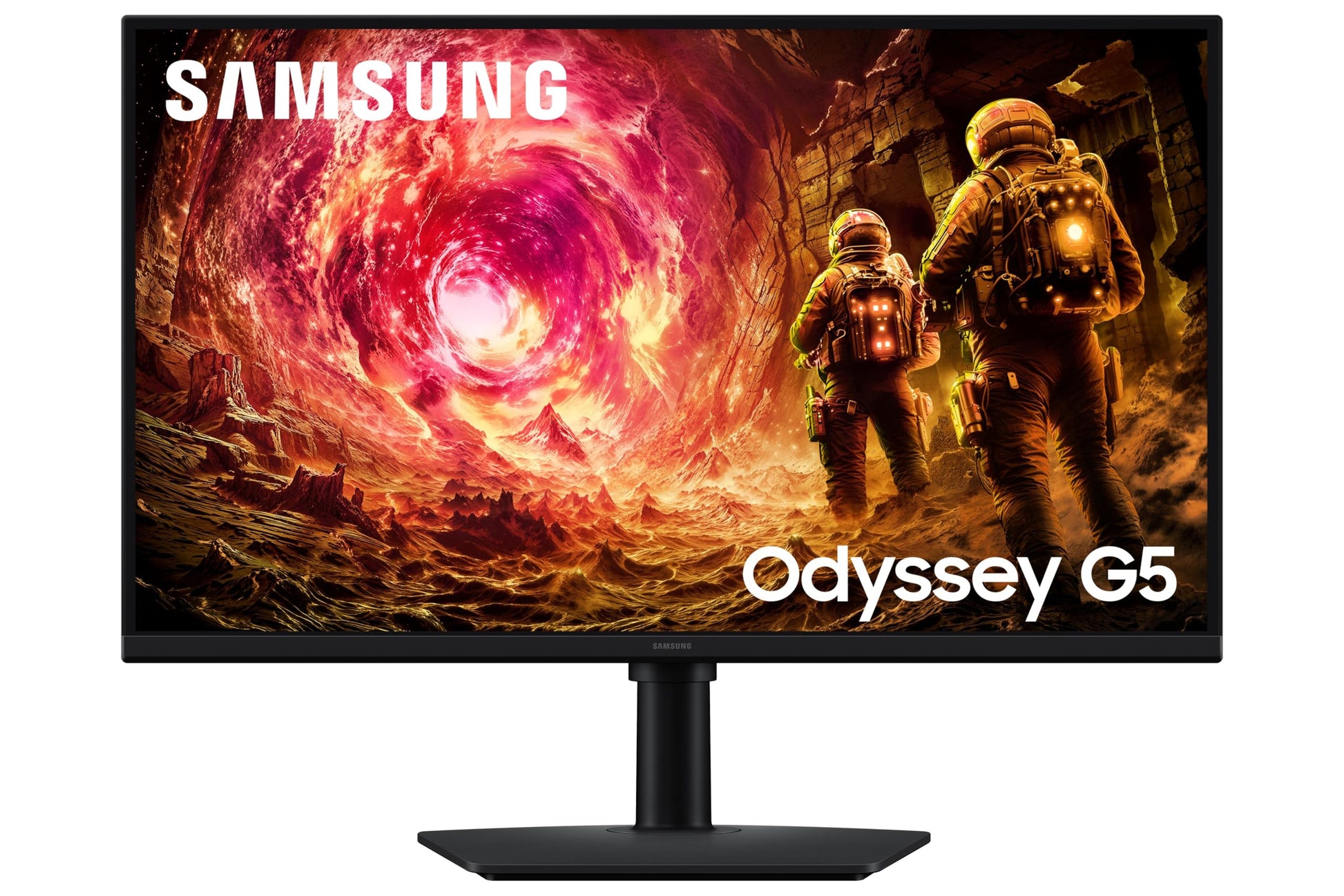 Samsung 27" (68.5cm) Odyssey G5 Fast IPS 2K Gaming Monitor|QHD 2560 x 1440|180 Hz|1ms|350nits|HDR 400|AMD FreeSync|Ports-DP,HDMI,Headphone|Height-Tilt-Pivot Adjustable Stand|LS27DG502EWXXL|Black