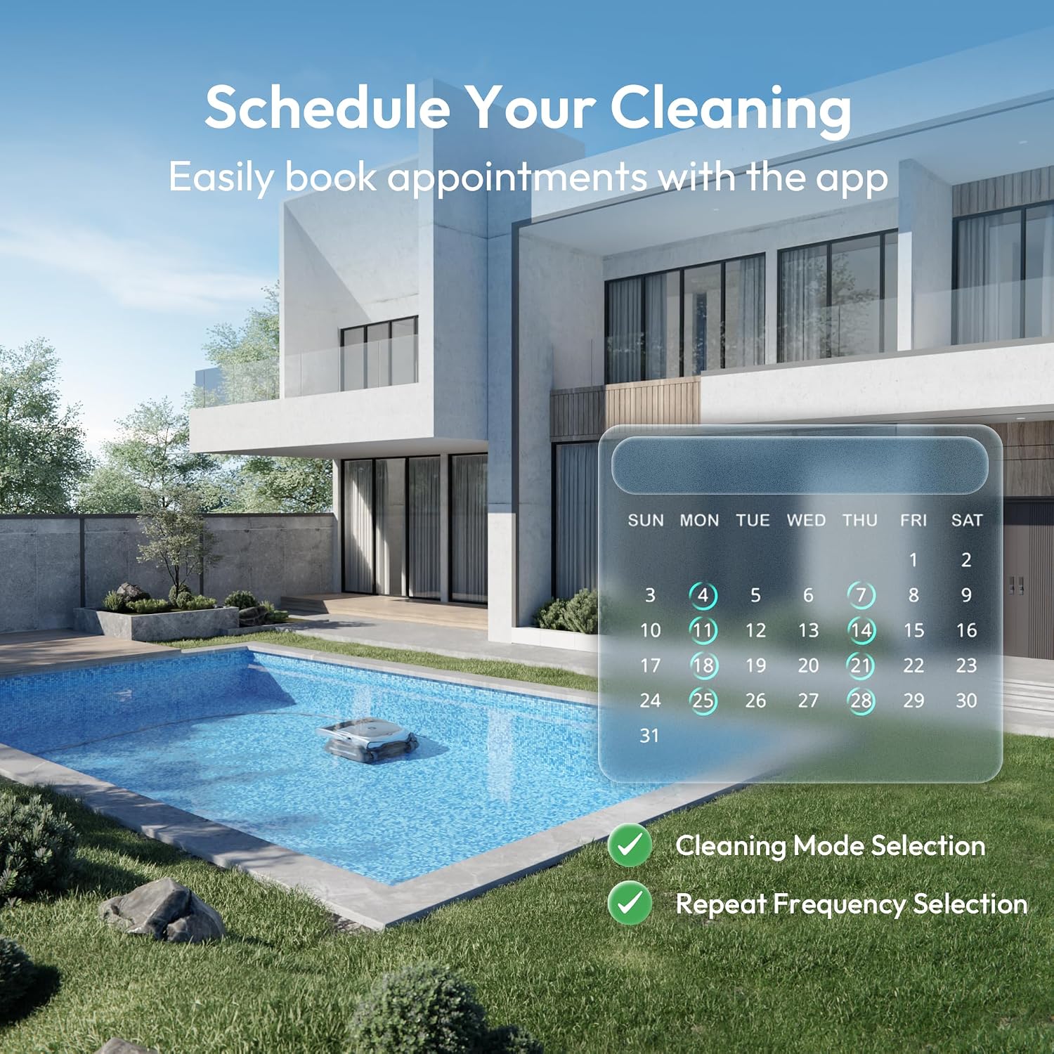 (2026 New) BUBLUE 800P Gen2 Robotic Pool Cleaner,Pool Vacuum for Inground Pools,Cleans Floor/Wall/Waterline/Shallow Area,Smart Navigation,App Control& Scheduling,for Pools up to 1,076 Sq.Ft Space Gray