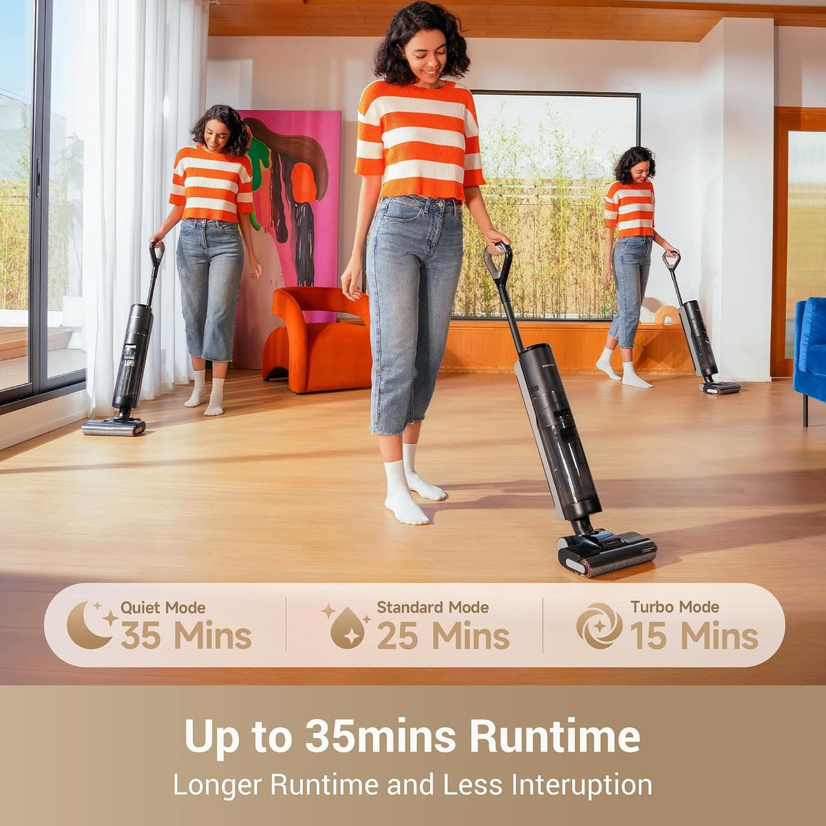 dreame G10 Pro Wet Dry Vacuum Mop, Vacuum and Mop All in One for Hard Floor | Auto Self-Cleaning, 16K Pa Powerful Suction, Up to 35 Mins Runtime, Edge Cleaning, Self-Propelled Vacuum Mop Combo