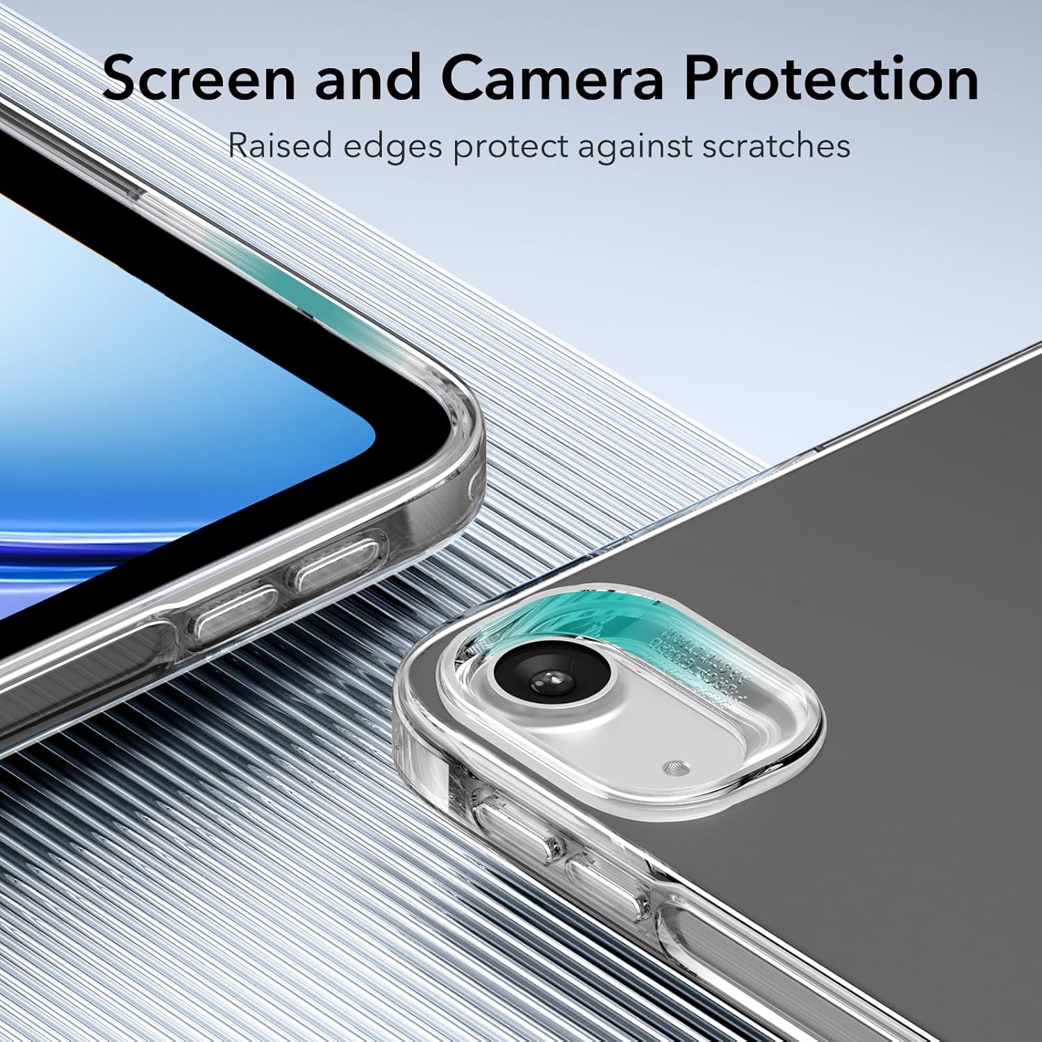 ESR for iPad Air 11 inch Transparent Back Case M3/M2 (2025/2024), iPad Air 7th/6th/5th/4th Gen Case, Slim and Light, Yellowing Resistant, Supports Pencil Pro & Pencil (USB-C), Zero Series, Clear