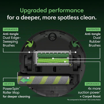 iRobot Roomba Max 775 Pet Robot Vacuum & Mop Combo, 30,000Pa Suction, Heated Mopping, Self-Cleaning Roller Mop, Retracting Mop Cover, Multifunction Dock, Heated Wash & Dry, AI Obstacle Avoidance
