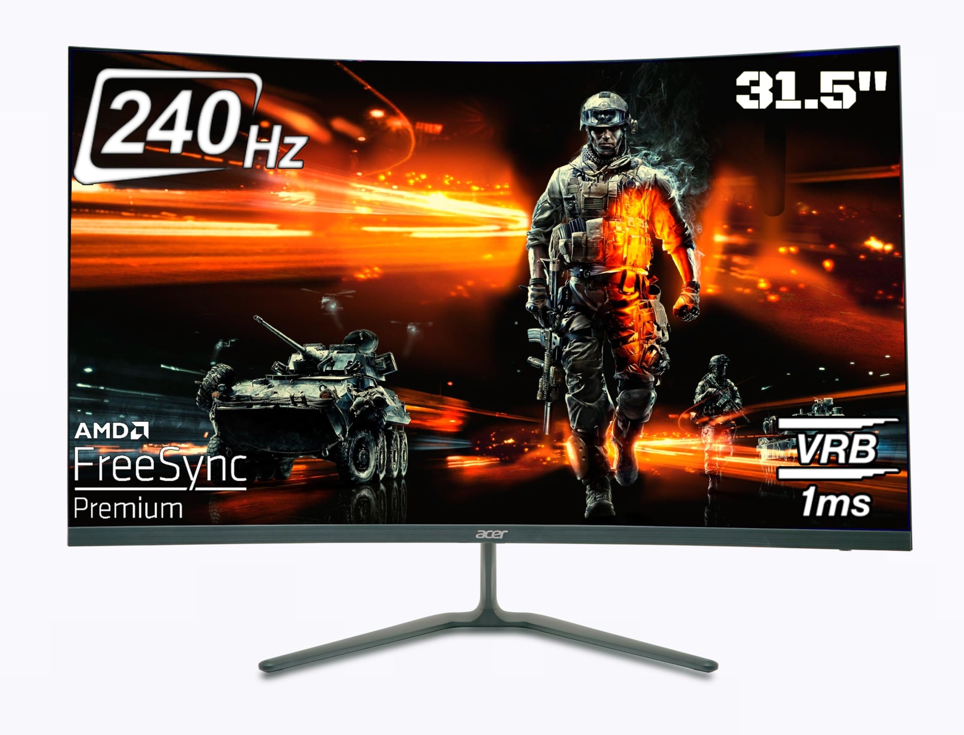 acer ED343CUR 34 Inch UWQHD (3440x1440) Pixels VA Panel 1000R Curved Backlight LED Monitor I 1 MS, 180Hz Refresh I Delta E<2 I HDR 10 I RGB Lighting I 2 x HDMI 1 x Display Port I Eye Care Features