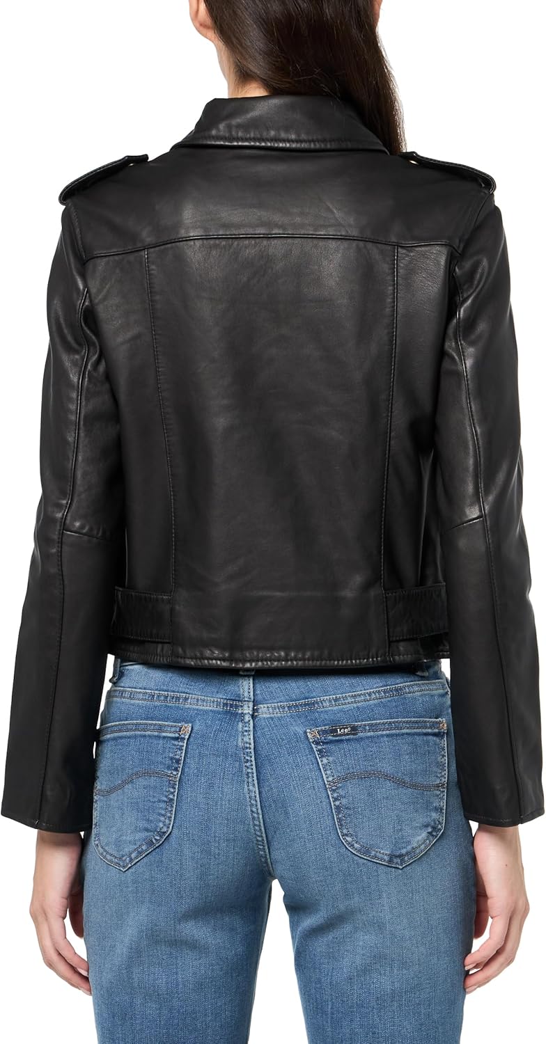 AllSaints womens Balfern Leather Biker Jacket