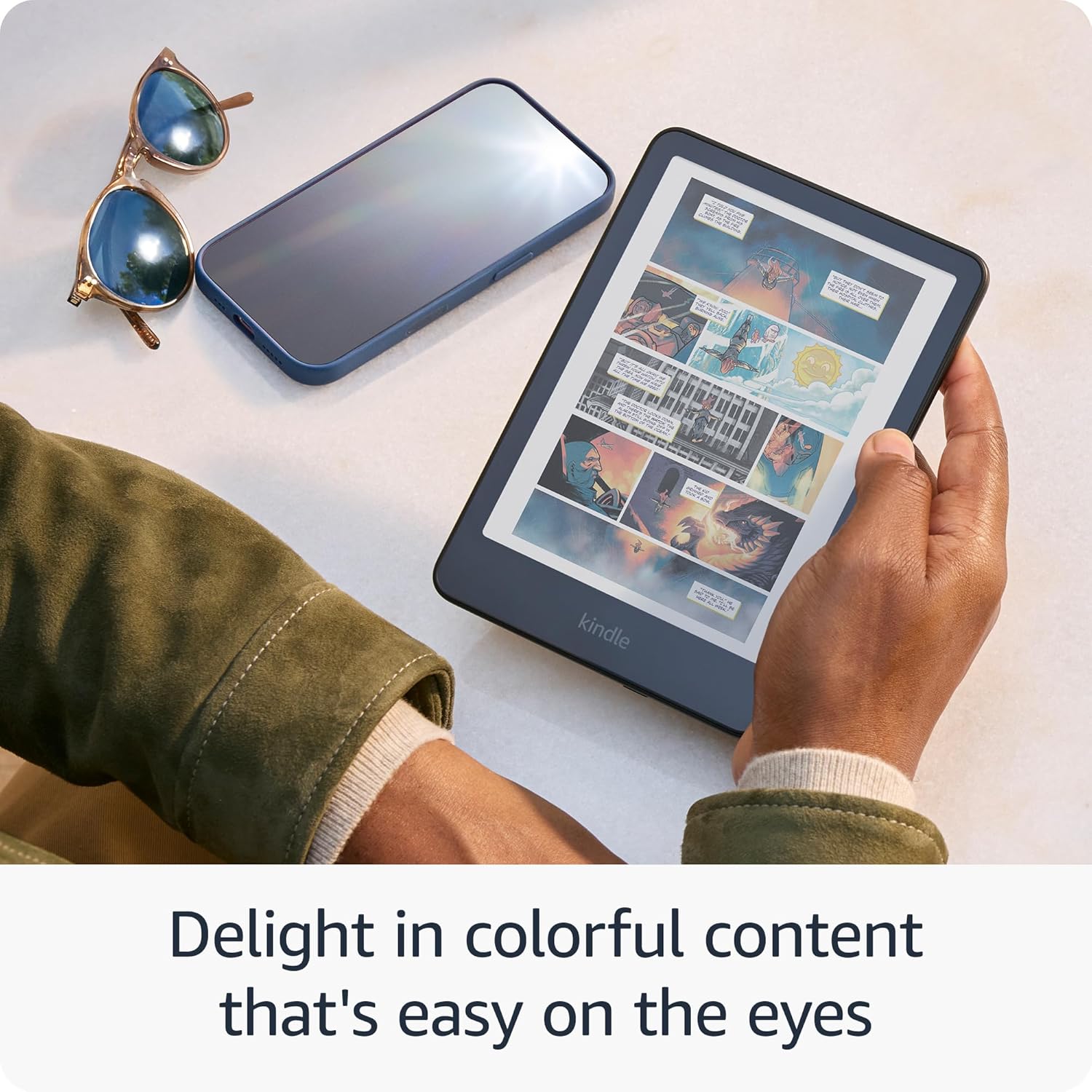 Amazon Kindle Colorsoft 16 GB (newest model) – With color display and adjustable warm light – No Ads – Black