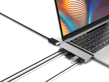 Hyper - New HyperDrive Duo 7-in-2 Hub - USB-C for MacBook Pro/Air - HDMI 4K60Hz HDR, USB-C 40Gbps 100W PD, USB-C 5Gbps 60W PD, MicroSD/SD 3.0 UHS-I 104MB/s, 2 x USB-A 5Gbps - Space Gray