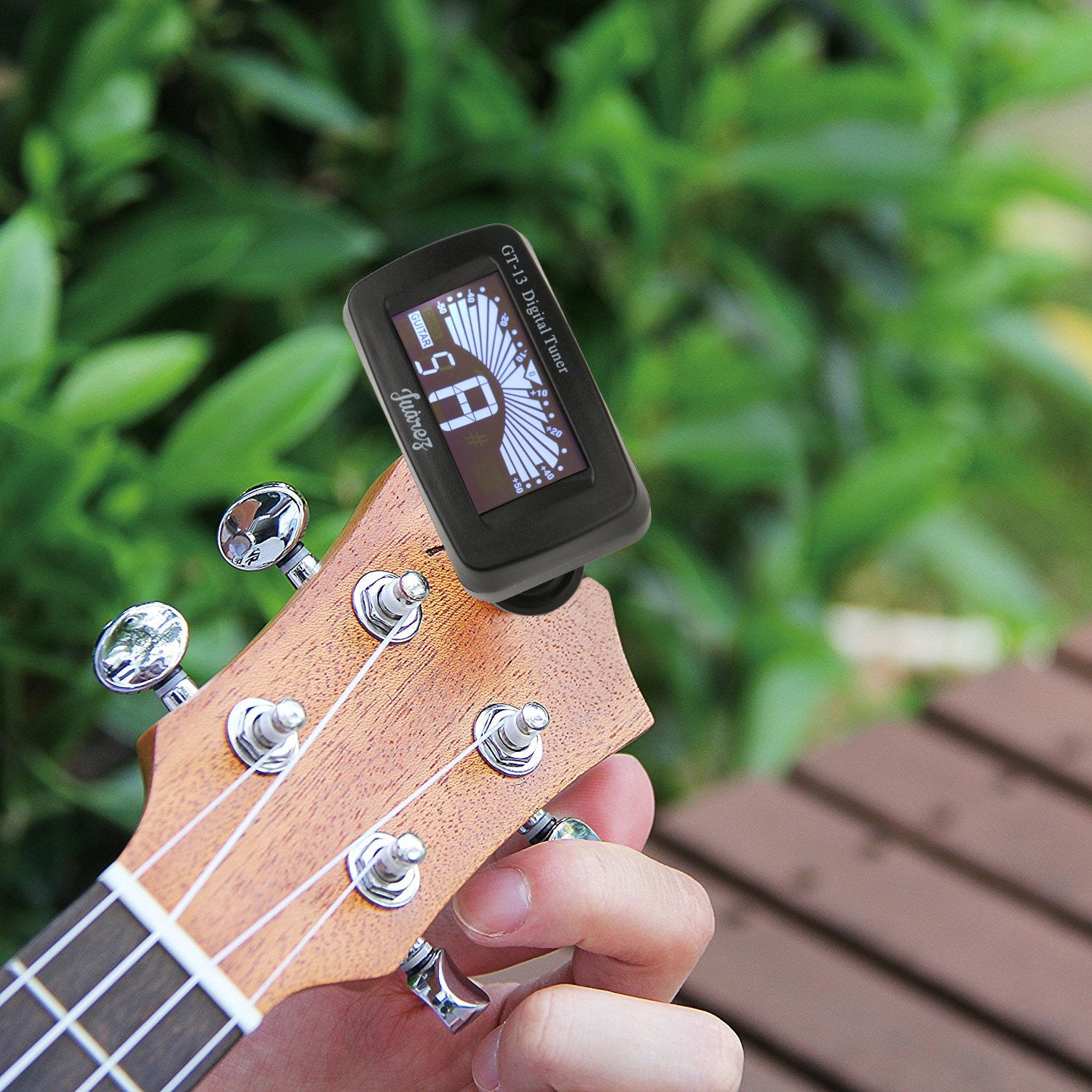 Juârez GT-13 Digital LCD Guitar Bass Violin Ukulele Clip On Automatic Chromatic Tuner