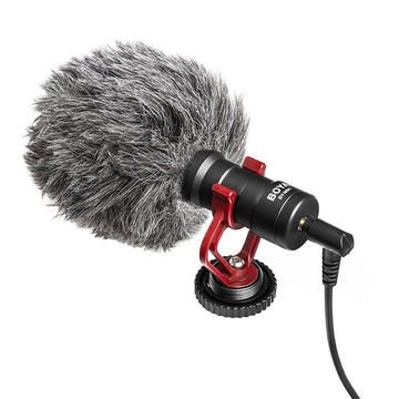 Boya by-MM1 Super-Cardioid Shotgun Microphone with Real Time Monitoring Compatible with iPhone/Android Smartphones, DSLR Cameras Camcorders for Live Streaming Audio Recording