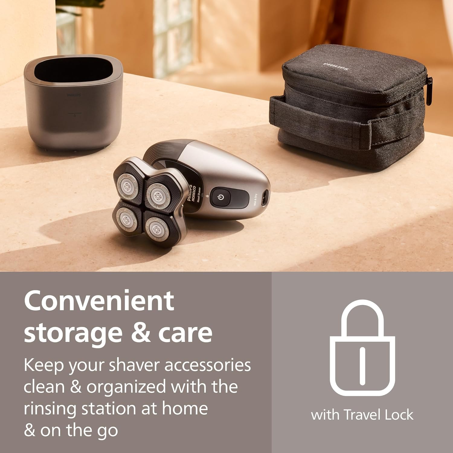 Philips Norelco Head Shaver Pro 7000 Series - Skull Shaver for Men and Women, 360° Flexing Head & ComfortCut Blades for Clean Shave, Gentle on Skin, Model HS7980/40