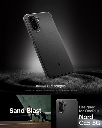 Spigen Essential Sand Blast for OnePlus Nord CE 5 5G Case, OnePlus Nord CE 5 5G Back Cover (2025) - TPU｜Matte Black