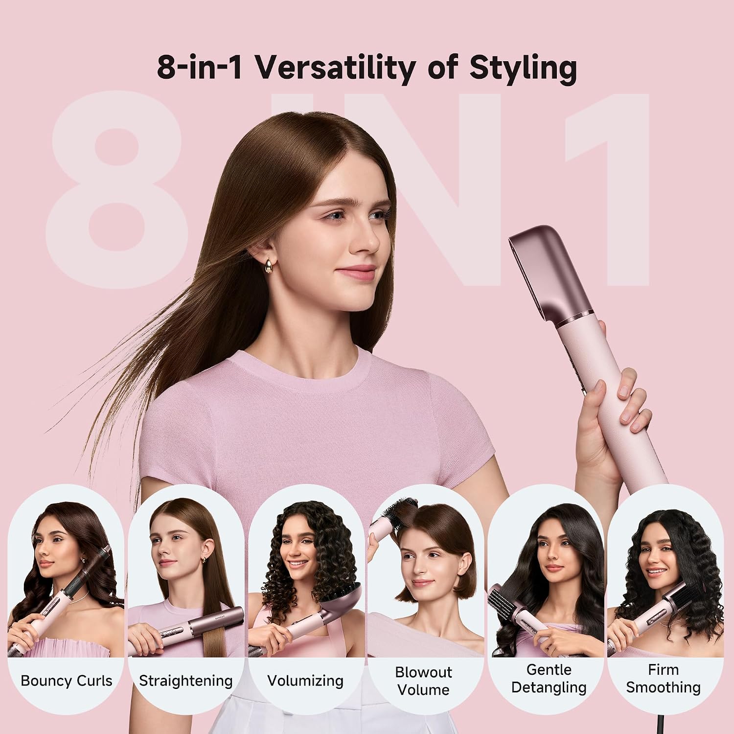 Dreame AirStyle Era Multi-Styler | 8-in-1 Airflow Styling | Fast Drying, Straightening, Curling, Smoothing & Volumizing | Cool Air Setting | No Heat Damage | for All Hair Types