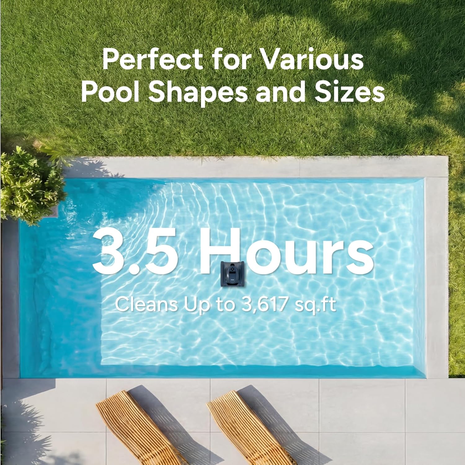 (2026 NEW) iGarden Robotic Pool Cleaner KN Series, 210-Min Runtime, Smart 3D Navigation, Full-Inverter Energy-Saving Tech, Cleans Floor, Wall & Waterline, for Above-Ground & Inground Pools