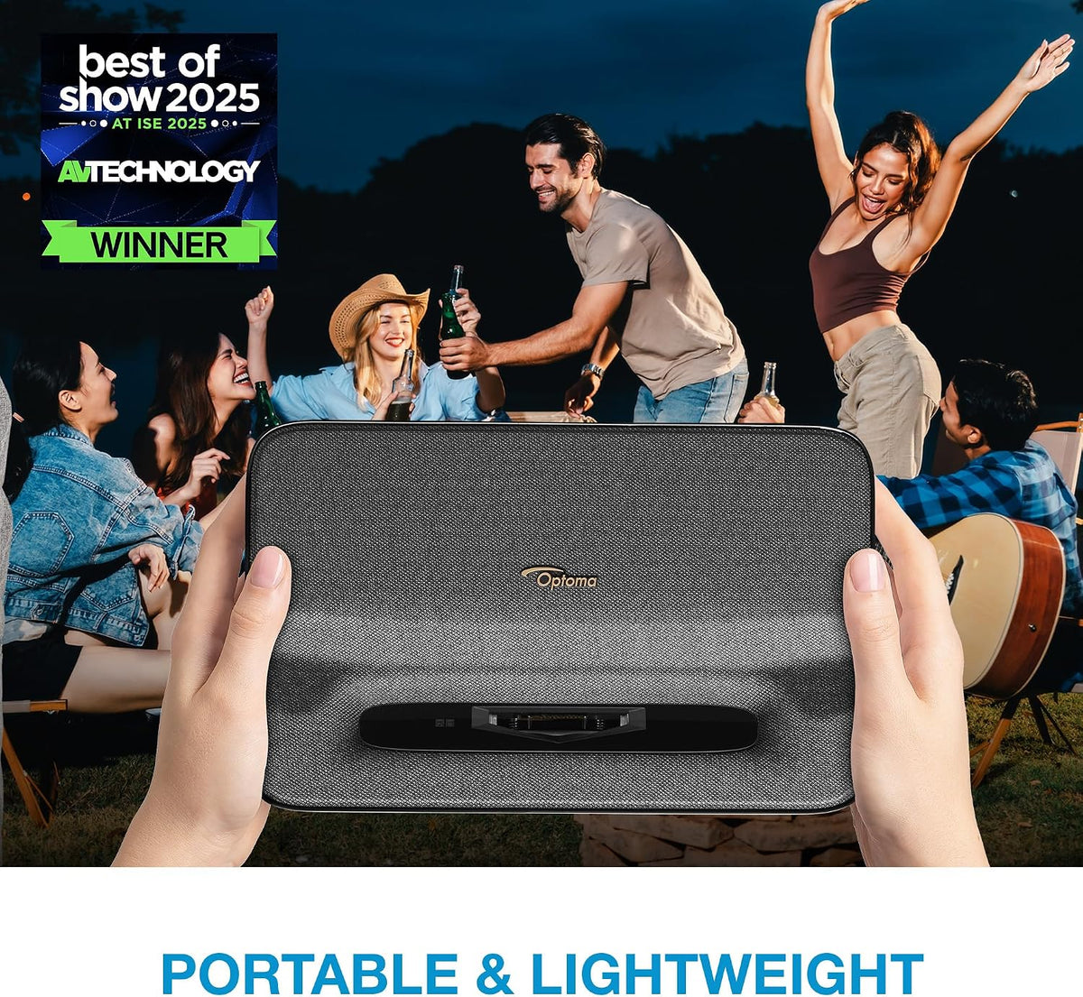 Optoma ML1080UST 1080p Photon Go Ultra Short Throw Full HD LED Triple Laser DLP Google TV Smart Projector