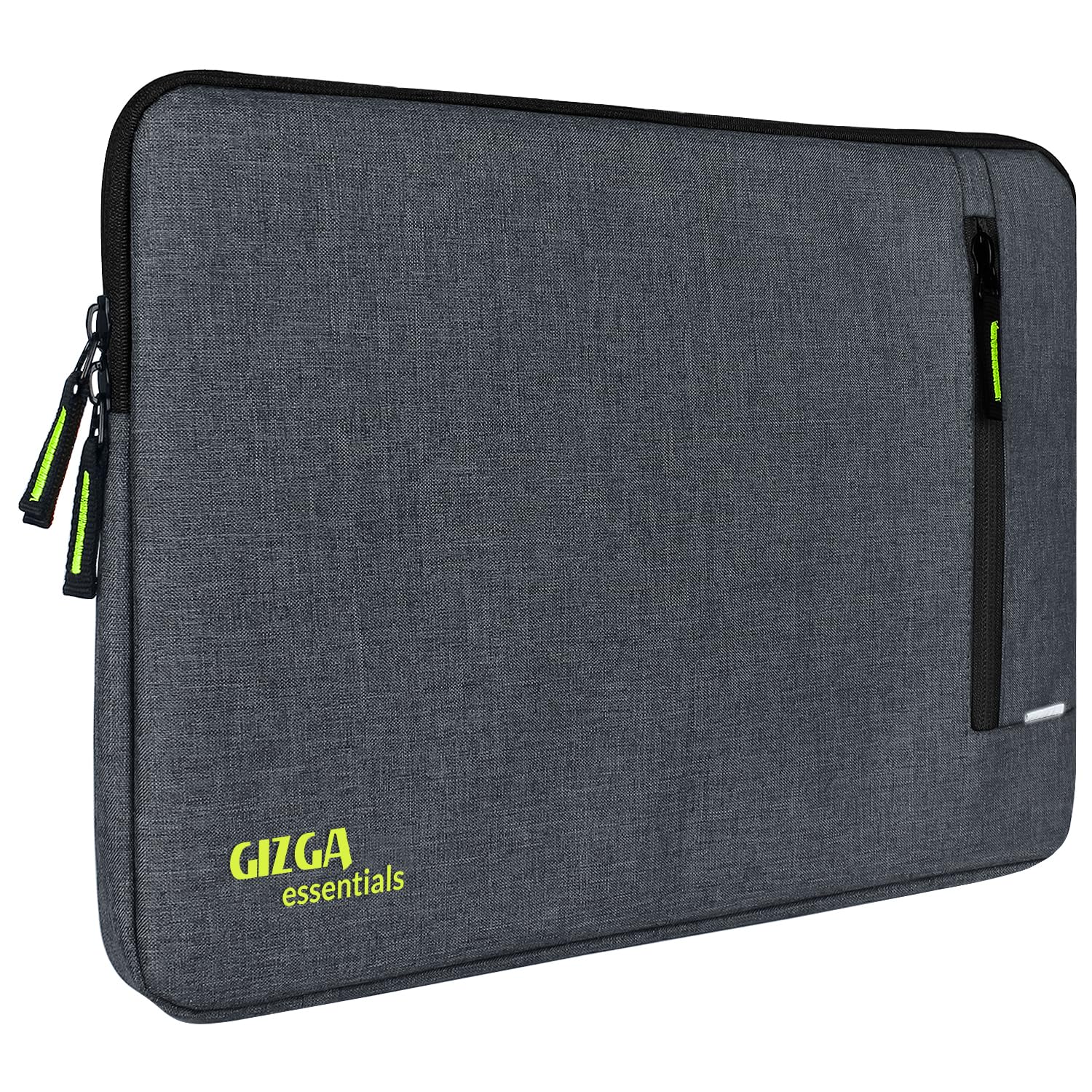 GIZGA essentials Laptop Bag Sleeve Case Cover Pouch for 15.6 Inch Laptop/MacBook, Office/College Laptop Bag for Men & Women, Side Handle, Multiple Pockets, Water Repellent, Shock Absorber, Grey
