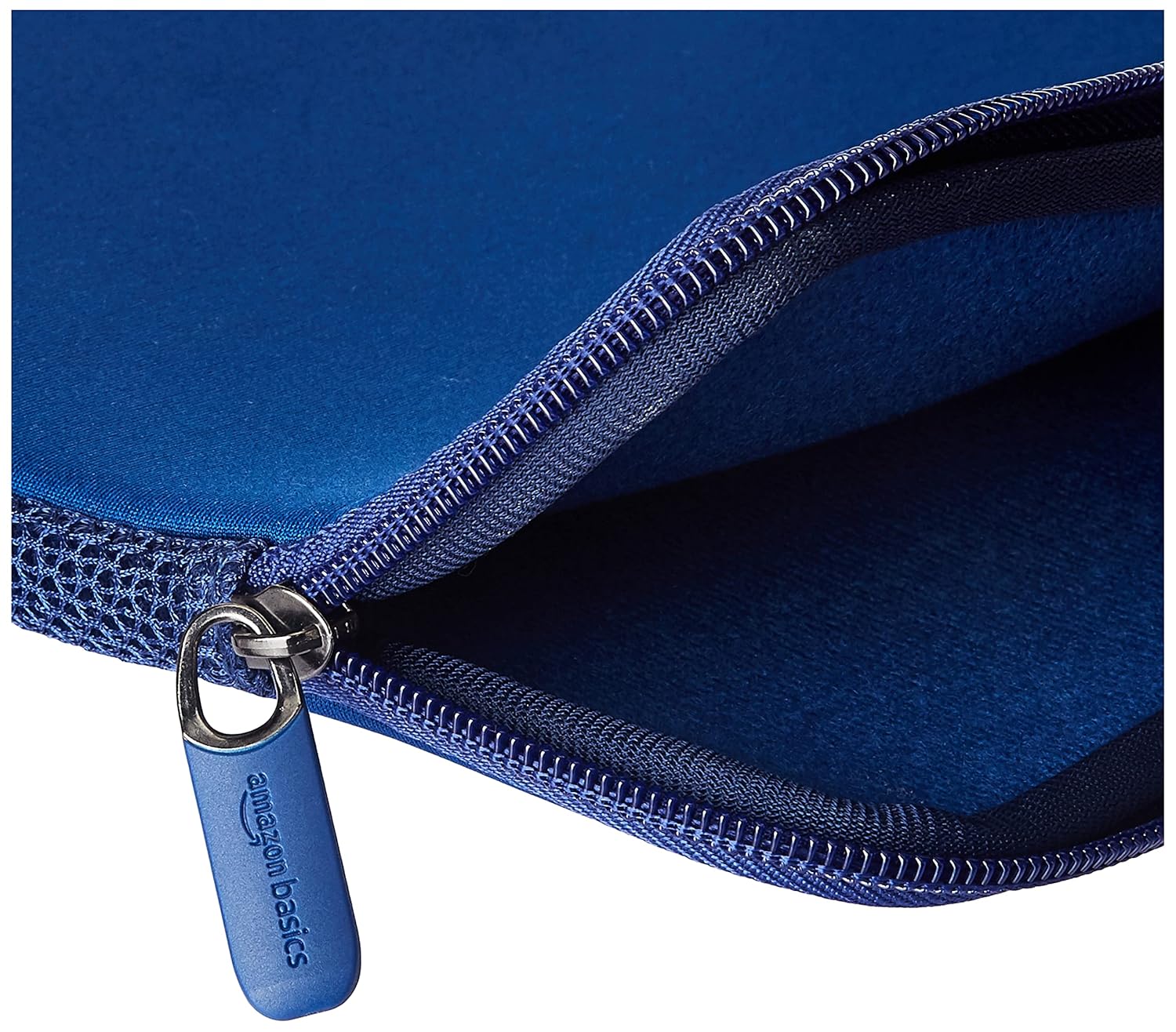 Amazon Basics Laptop Sleeve Case Cover Pouch for 13-Inch, 13.3-Inch Laptop for Men & Women | Slim Profile Neoprene, Soft Puffy Fabric Lining, 360° Protection, Smooth & Premium Zipper (Blue)