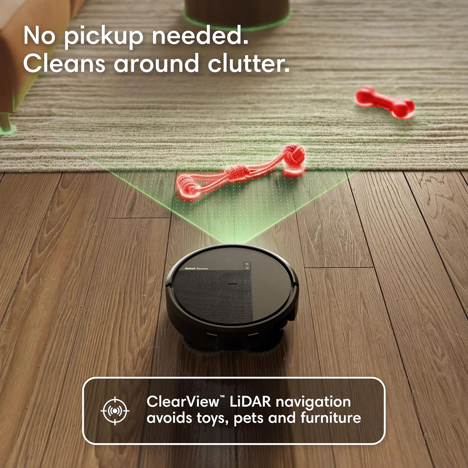 iRobot Roomba Plus 515 Robot Vacuum & Mop Combo, 22,000Pa Suction, 90 Days Self-Emptying, Multifunction Dock, Self‑Cleaning, Heated Wash & Heated Dry, Smart Obstacle Avoidance, Lifting Spinning Mops