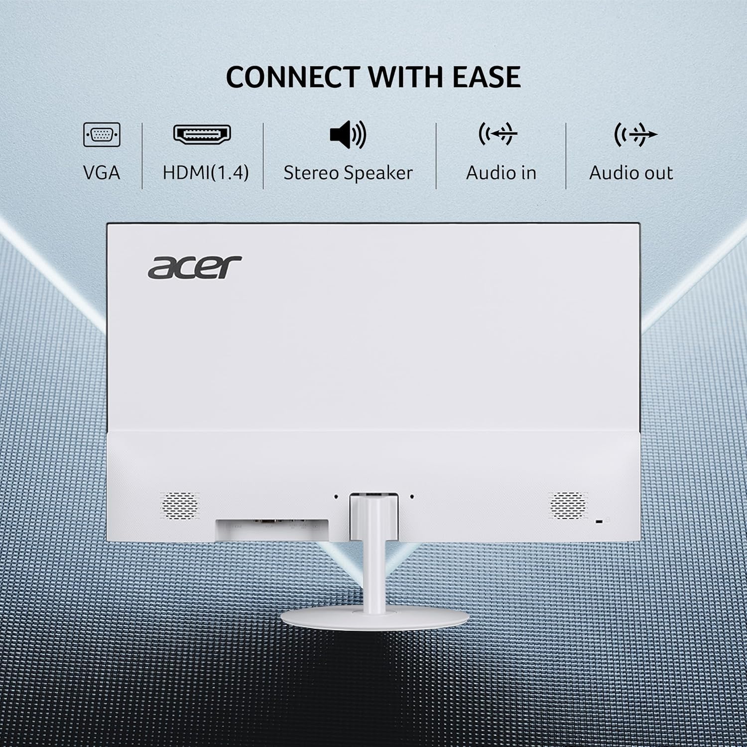 acer SA322Q 31.5 Inch Full HD 1920x1080 IPS Ultra-Slim (7.2mm) Backlit LED Monitor I 75Hz Refresh I 1 MS VRB Response I AMD Free Sync I 1xHDMI 1xVGA I Stereo Speakers I Eye Care Features I White