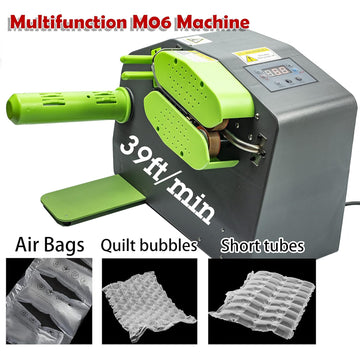 Debonair High Speed 39Ft/Min Air Cushion Packing Machine, Green Plastic, Packaging Material, Packaging Machine, 22 pounds, Heating Up Fastly in 30 Seconds, M06