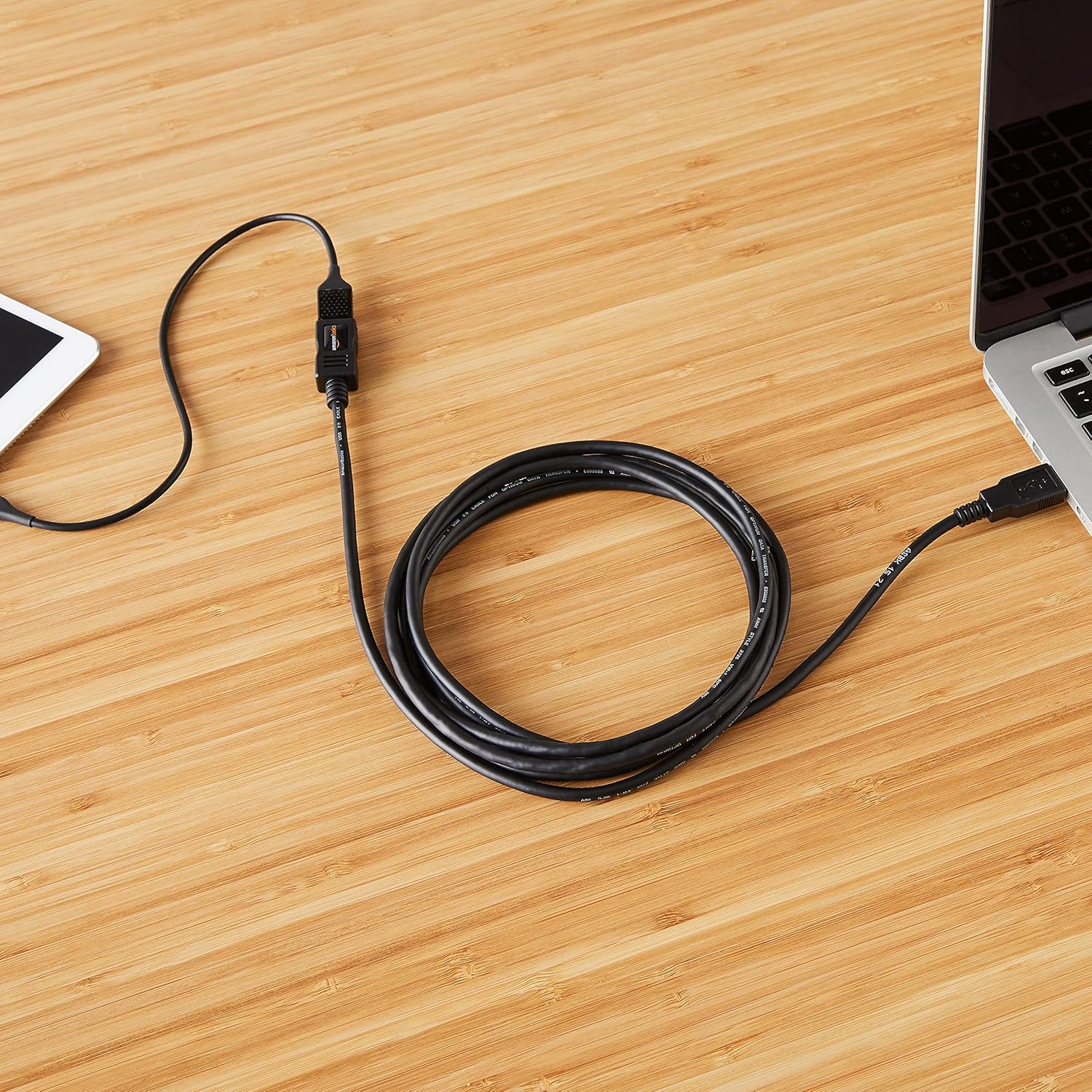 AmazonBasics USB 2.0 Extension Cable - A-Male to A-Female for Personal Computer, Printer - 9.8 Feet (3 Meters, Black)
