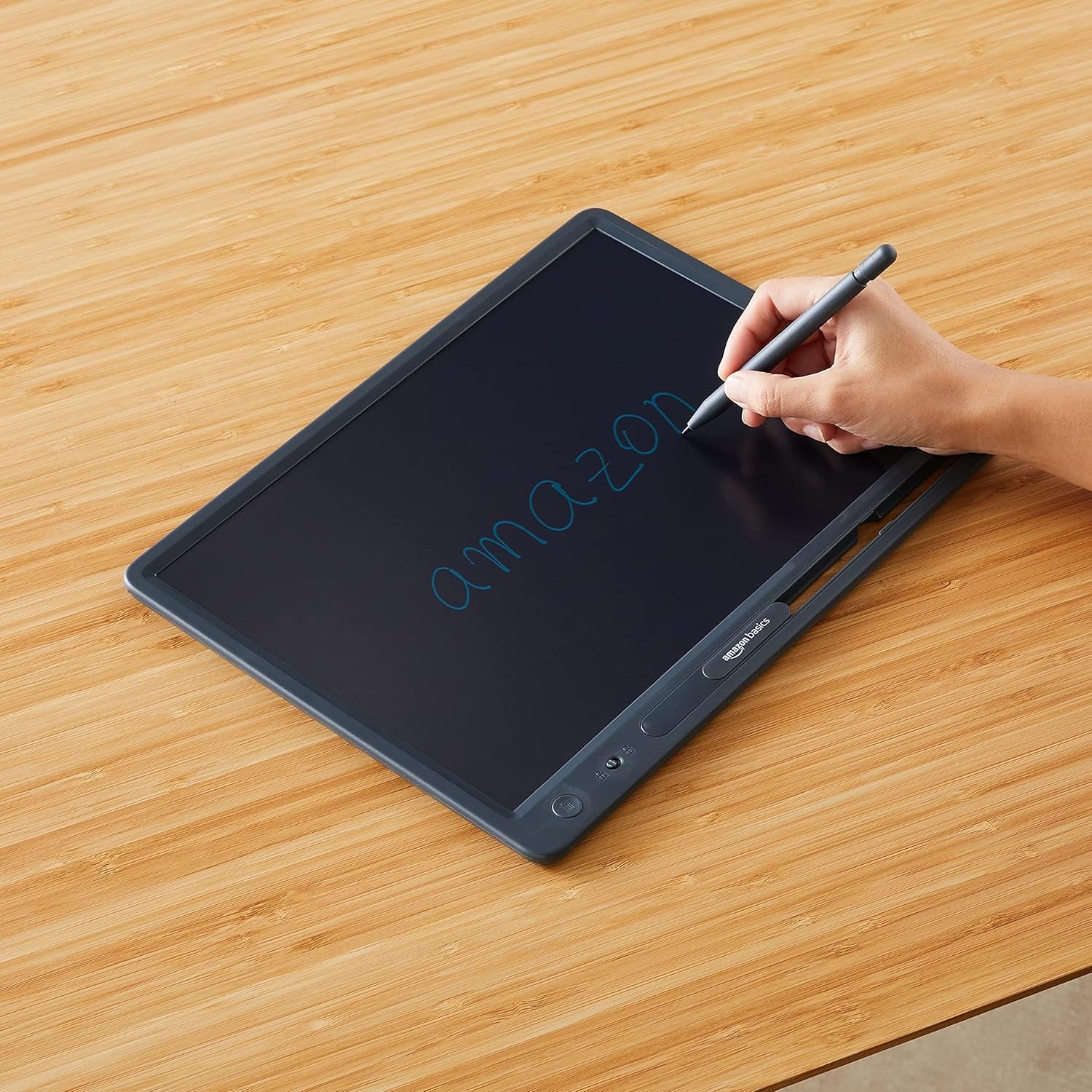 amazon basics Magic Wireless Slate 15-inch LCD Writing Tablet with Stylus Pen, for Drawing, Playing, Noting by Kids & Adults, Black