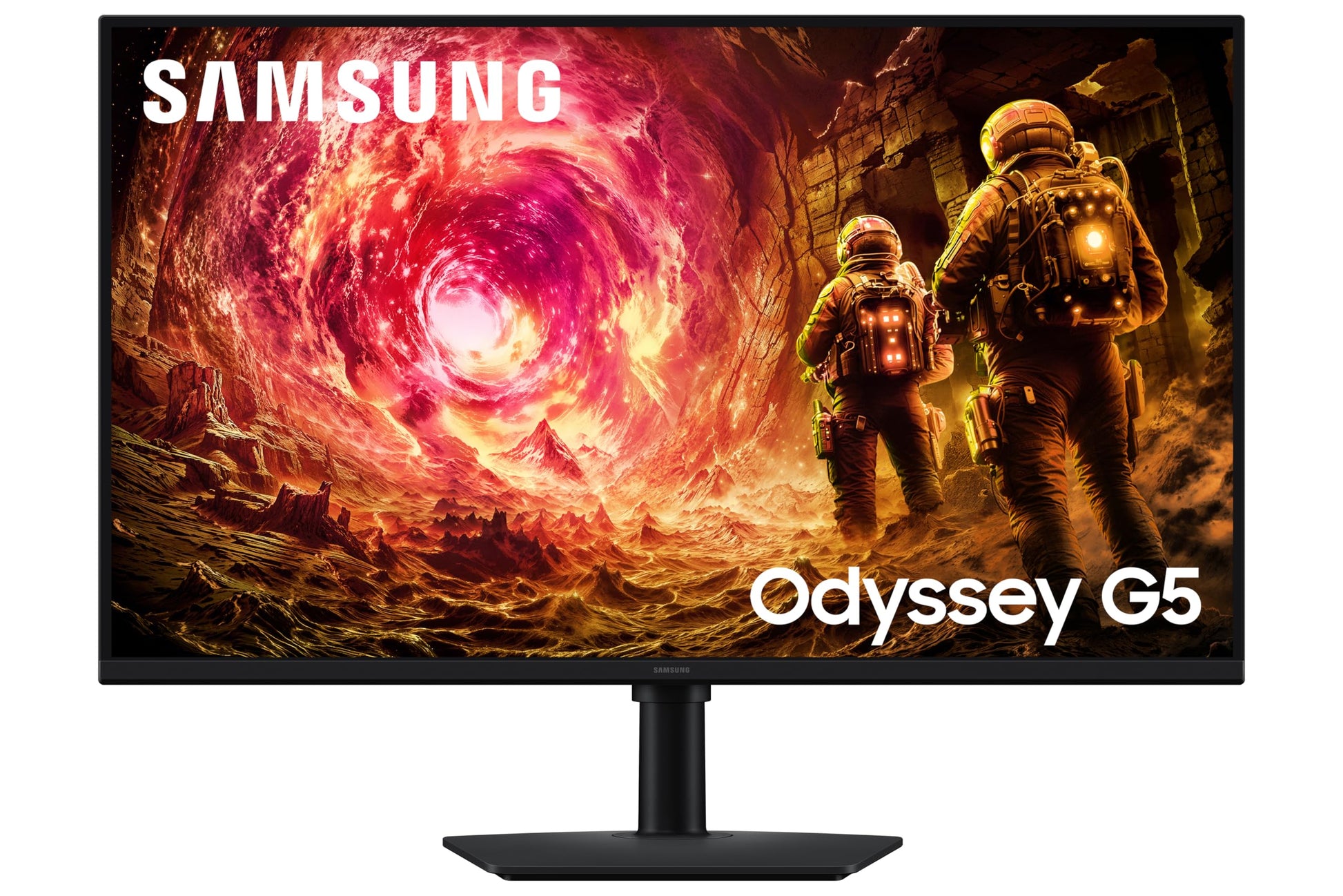 Samsung 27" (68.5cm) Odyssey G5 Fast IPS 2K Gaming Monitor|QHD 2560 x 1440|180 Hz|1ms|350nits|HDR 400|AMD FreeSync|Ports-DP,HDMI,Headphone|Height-Tilt-Pivot Adjustable Stand|LS27DG502EWXXL|Black