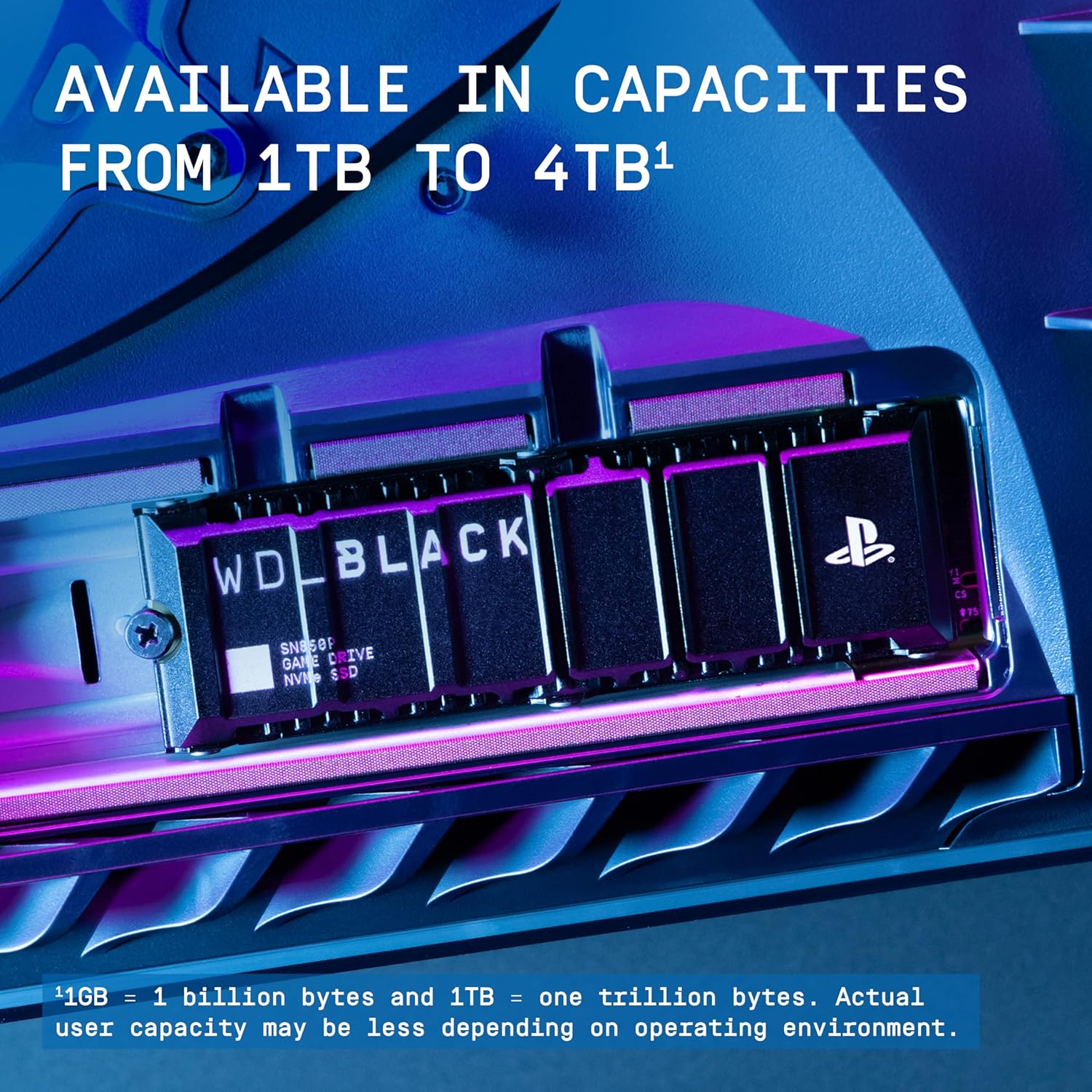 WD_Black SN850P NVMe SSD for PS5 4TB, PCIe Gen 4, Upto 7300MB/s Read, Certified by Sony