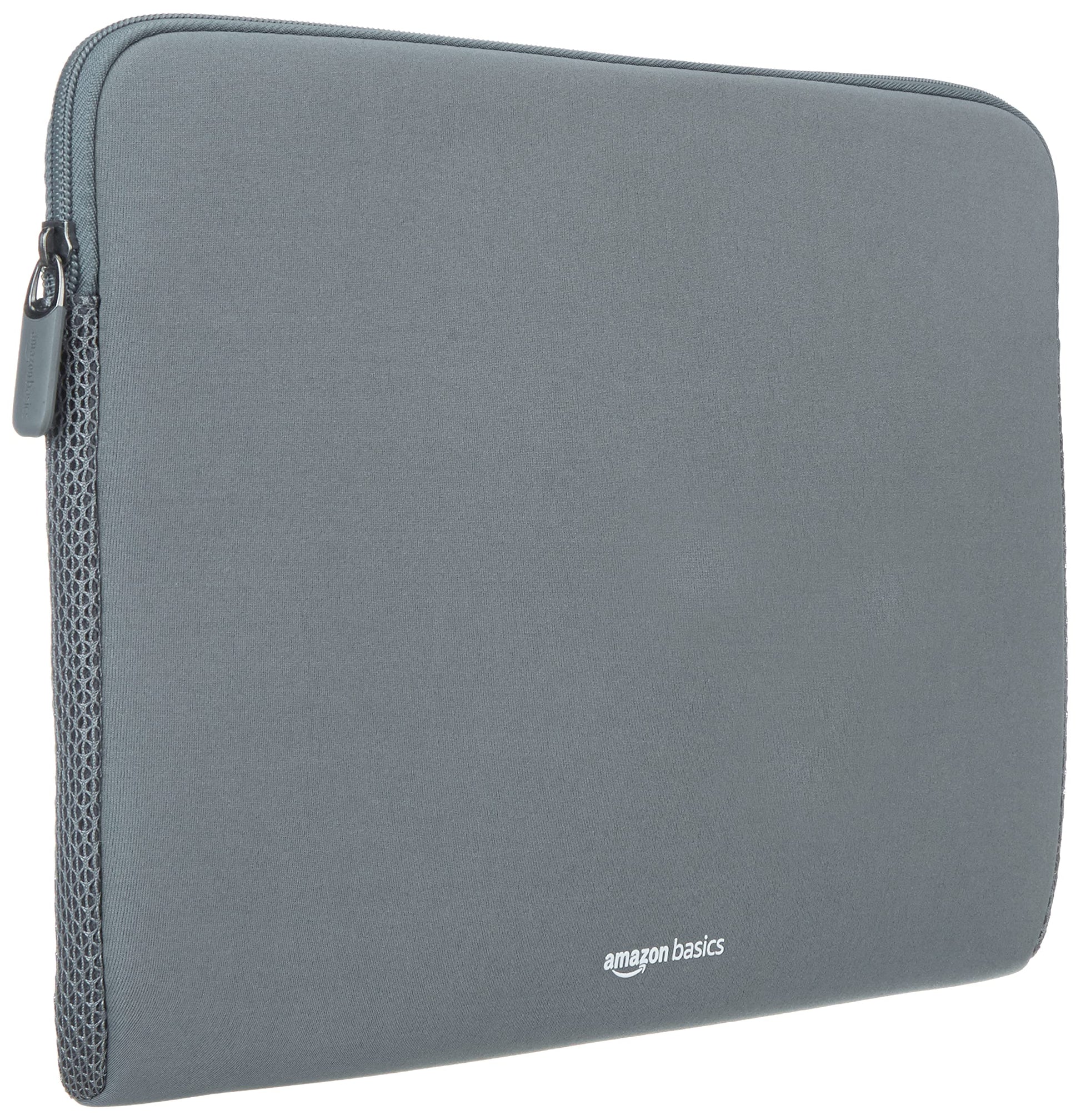 Amazon Basics Laptop Sleeve Case Cover Pouch for 13-Inch, 13.3-Inch Laptop for Men & Women | Slim Profile Neoprene, Soft Puffy Fabric Lining, 360° Protection, Smooth & Premium Zipper (Blue)