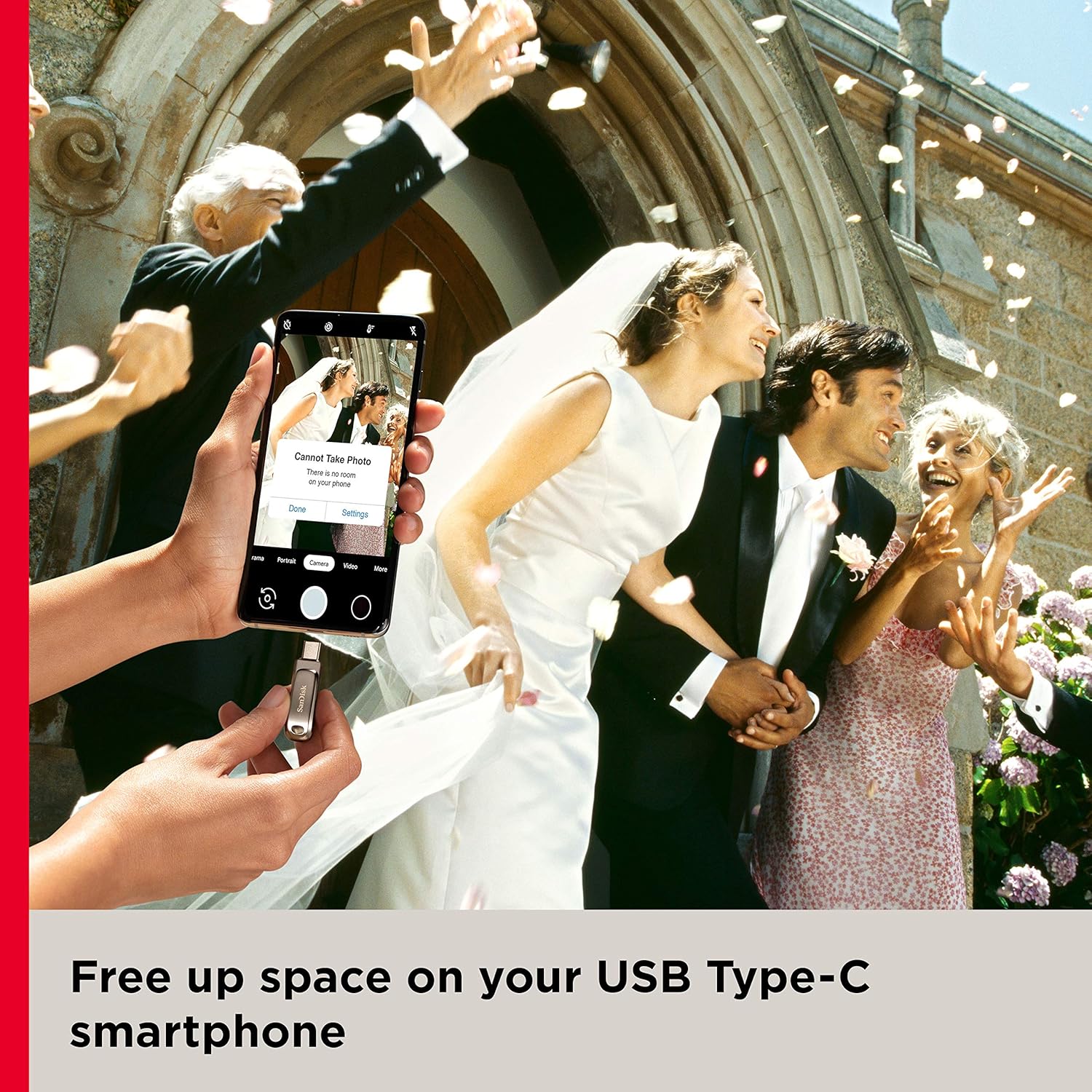 SanDisk Ultra Dual Drive Luxe USB_c Type-C 64GB, OTG, Upto 400MB/S, Pendrive, Silver, 5Y Warranty (SDDDC4-064G-I35)