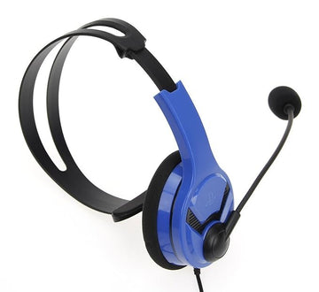 Amazon Basics Mono Chat Wired On Ear Headset for PlayStation 4 (Officially Licensed) - Blue