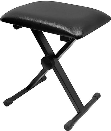 JUAREZ JAK100 Adjustable X Style Cushion Padded Piano Keyboard Bench