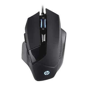HP G200 Backlit USB Wired Gaming Mouse with Ergonomic Design, All Customizable Buttons, Adjustable 4000 DPI, RGB Breathing LED Lighting, Anti-Slip Scroll Wheel