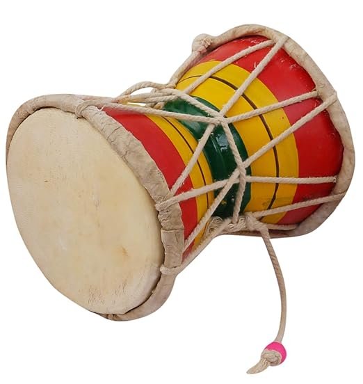Juarez Nawaab 12.7 cm (5 Inch) Damru Hand Percussion Handmade Indian Musical Instrument SET OF 2